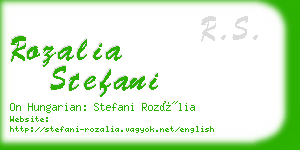 rozalia stefani business card